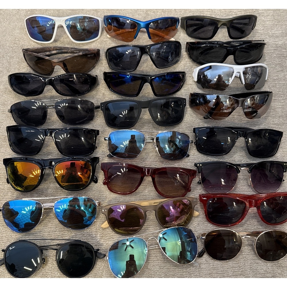 LOT OF 24: MEN'S DESIGNER SUNGLASSES – MADDEN,CHAPS,I-GOGS,PIRANHA,ICON,MAXX,+++